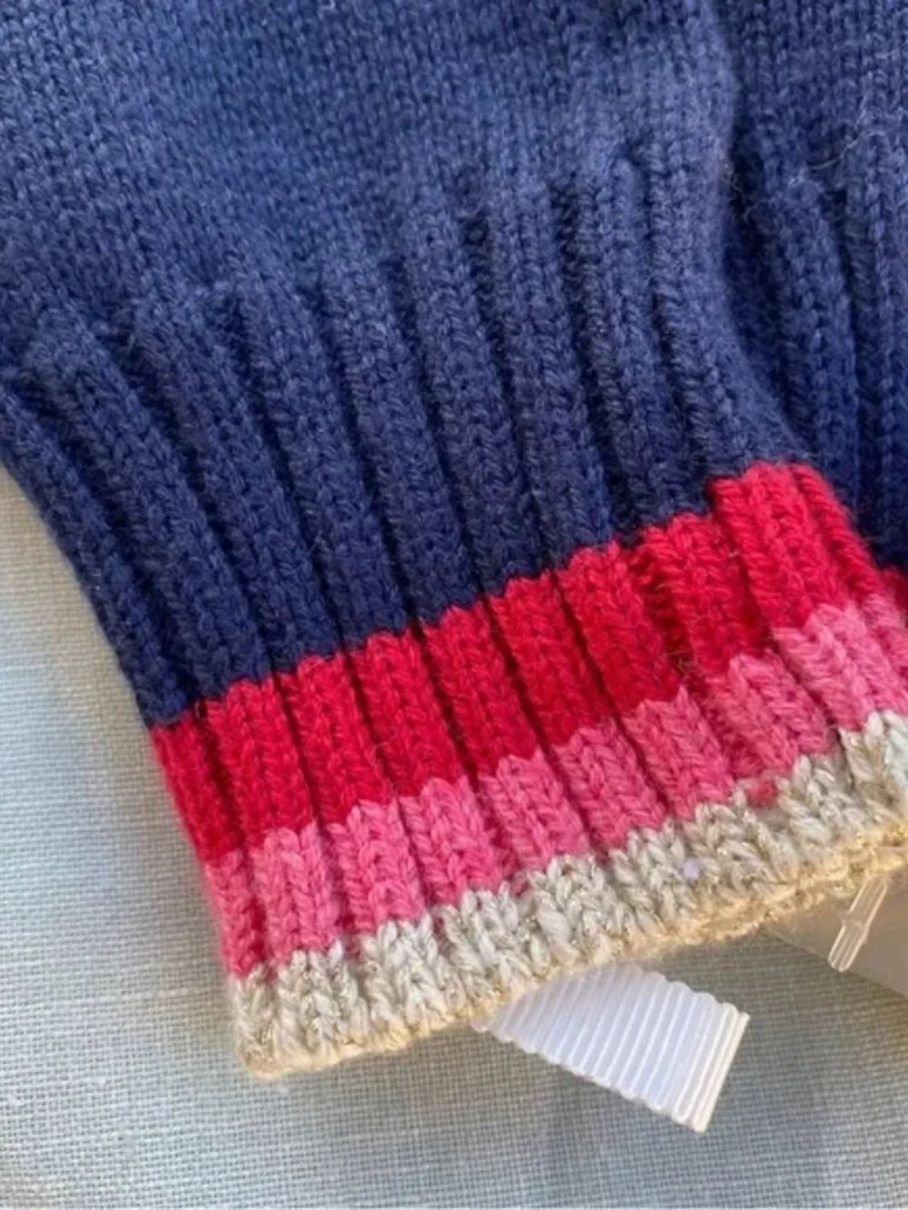NWT Crewcuts navy pink star cotton wool blend mittens